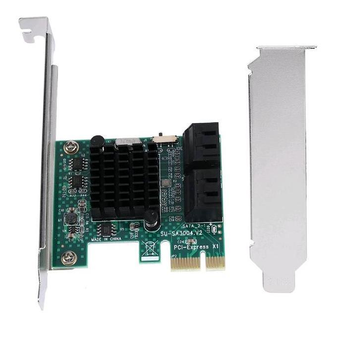 (HM) PCI EXPRESS SATA III 4 PORT WITH LOW PROFILE BRACKET / PCIE SATA III