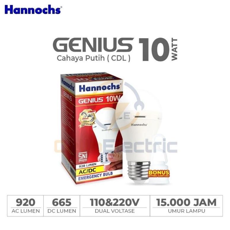 Led Hannochs Genius 10 Watt Emergency - Lampu Emergency Hannochs Genius 10 W
