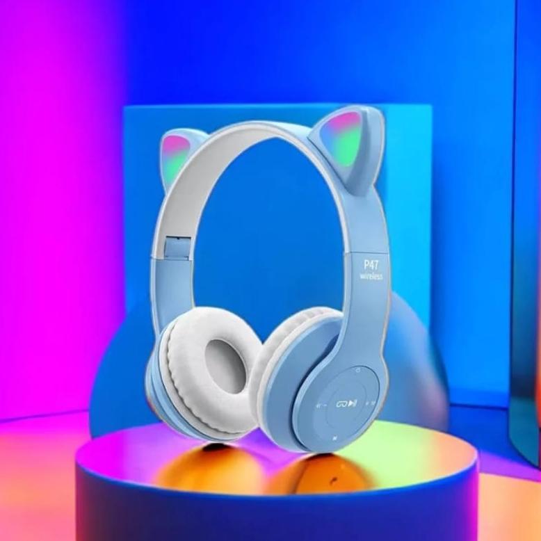 NEW PRODUCT BATAM SHOPPING MALL (TUR) P47 CAT EAR / HEADPHONE WIRELESS CAT EAR LED P47M / WIRELLES H