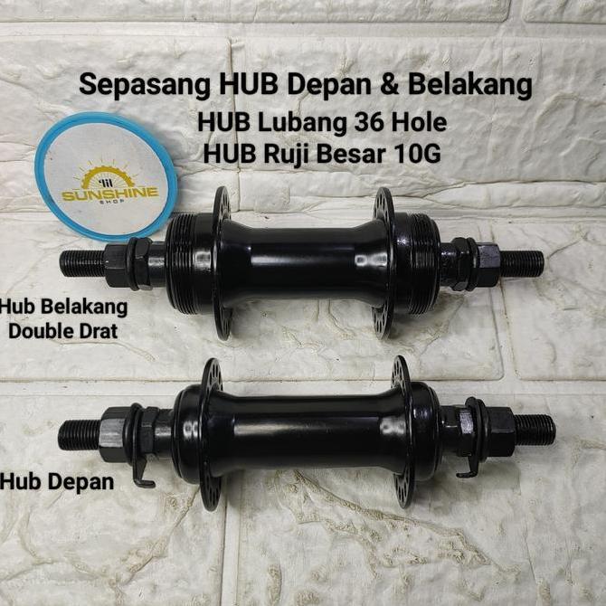 Hub Bosh 36H Lubang Ruji Jari Besar 10G Depan Belakang Untuk Velg Rims Sepeda BMX 20