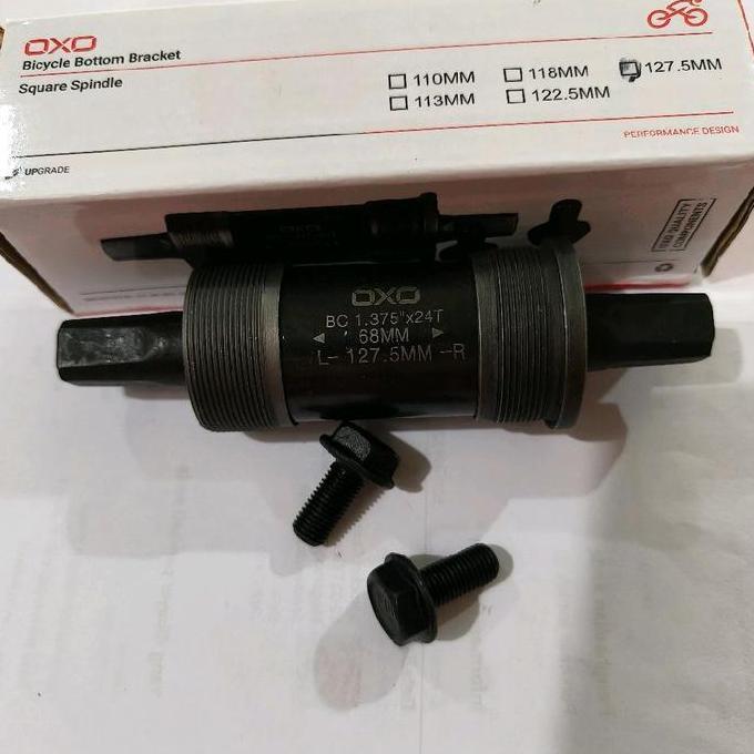 BB Kotak Bearing 127.5 OXO As Tengah Bottom Bracket 127.5mm Untuk Crank Sepeda MTB Federal