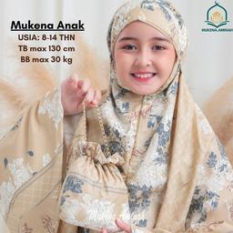 MUKENA.AMINAH MUKENA ANAK TANGGUNG AZURA HASYA 2IN1 RESLETING TRAVEL KATUN MOTIF
