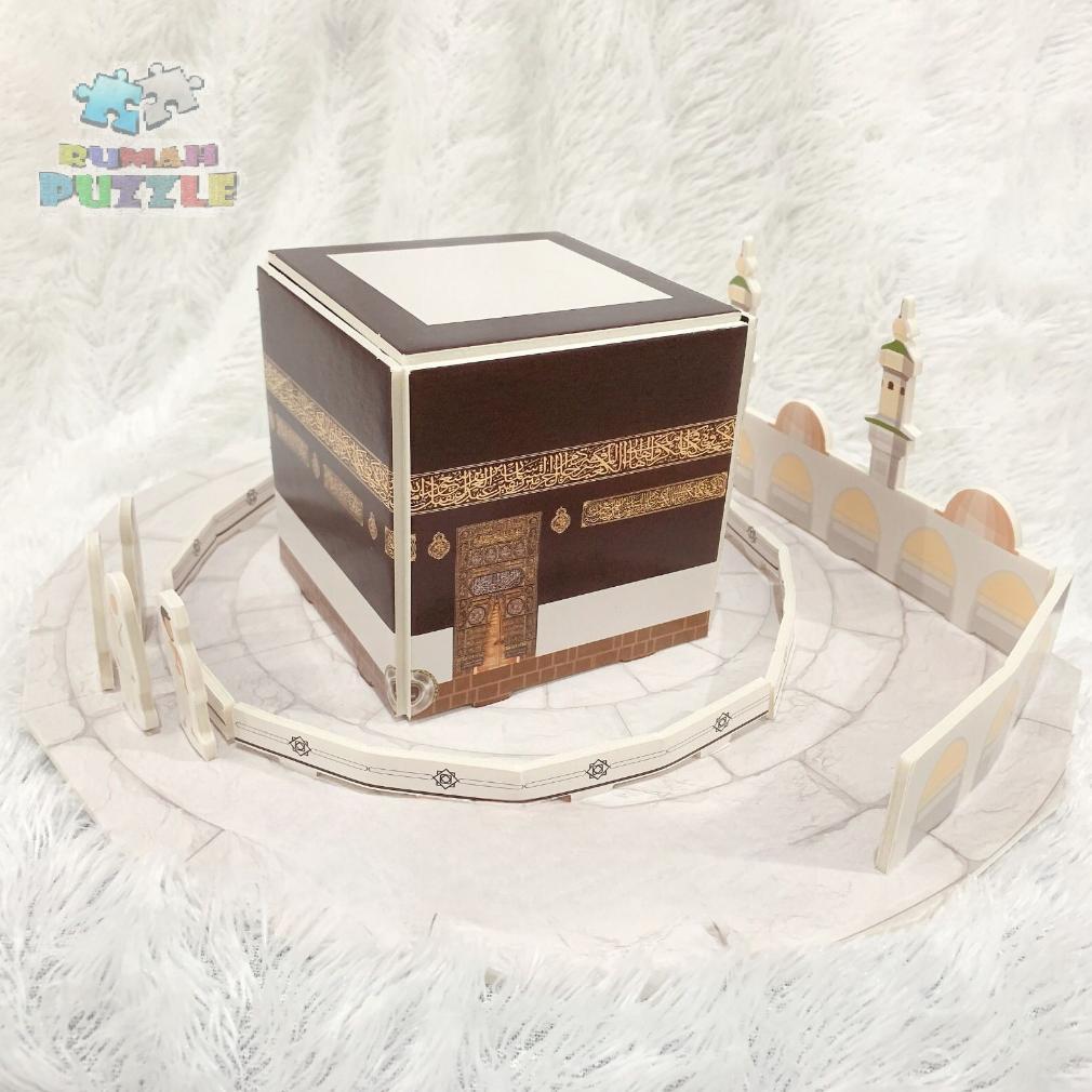 new product puzzle 3d diy bahan foam & paper mainan puzzle edukasi anak - kabah | mekkah | mekah