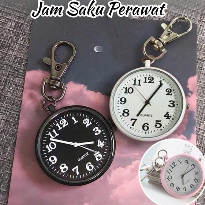 LOANHERCH Jam Saku Gantungan Kunci Perawat Mini Hadiah Dokter Nurse Watch Jam Saku Perawat Jam Saku 