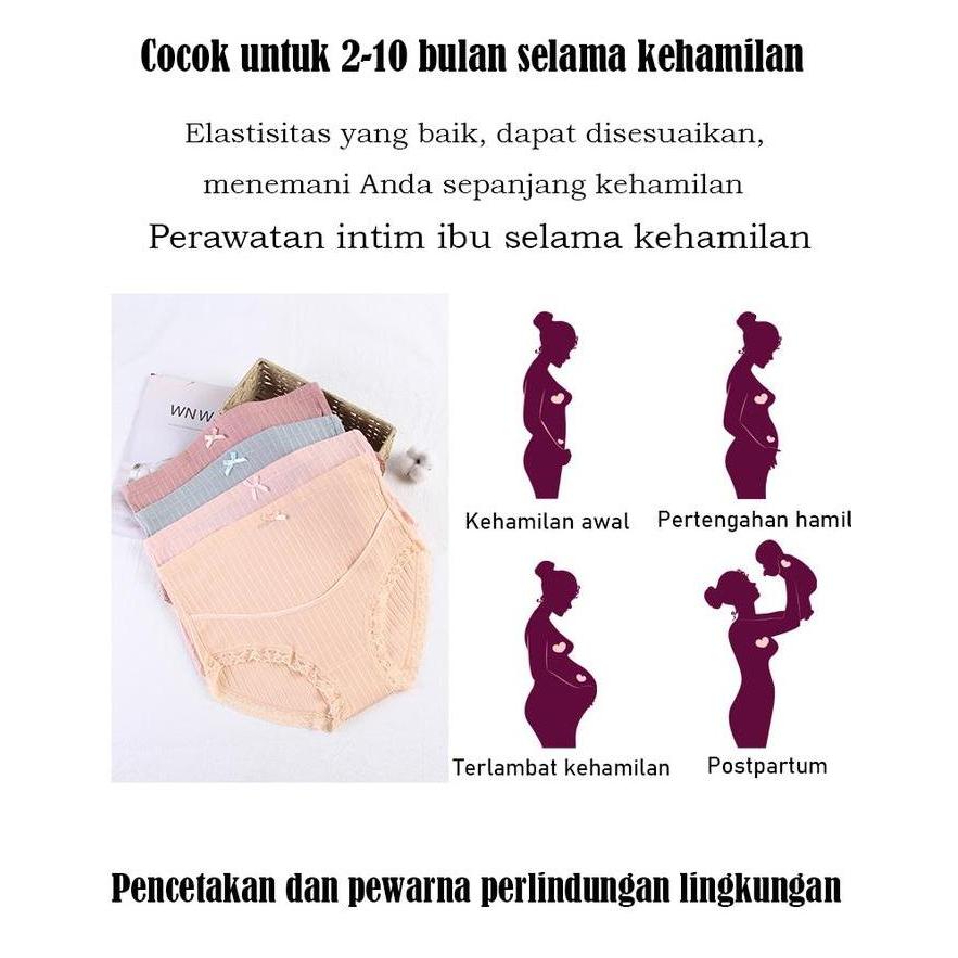 GRANTZY Model baru High Waist CD Jumbo Maternity Panty Celana Dalam Wanita Hamil Celana Dalam Katun 