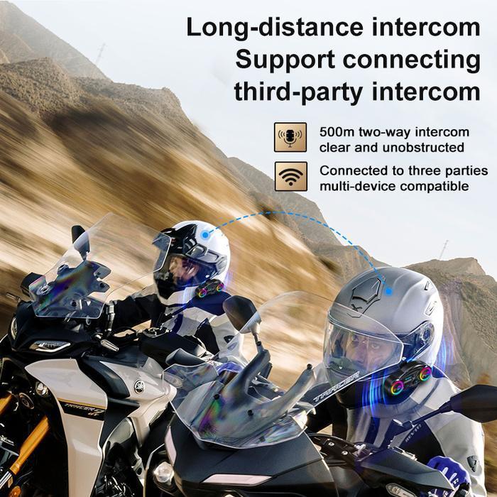 Y13 Pro Intercom Helm Motor Intercom Headset 2 Riders 500M Interkom Helm Headset Original Dan Terper