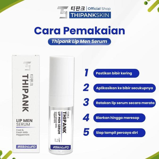 Feisumasuku- (3 Pcs) Thipank Lip Serum Pria With Extrack Peppermint Lip Serum Cowo Terbaik Lip Serum