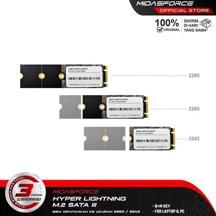 Hozon- Ssd M.2 Sata 256Gb Midasforce Hyperlightning