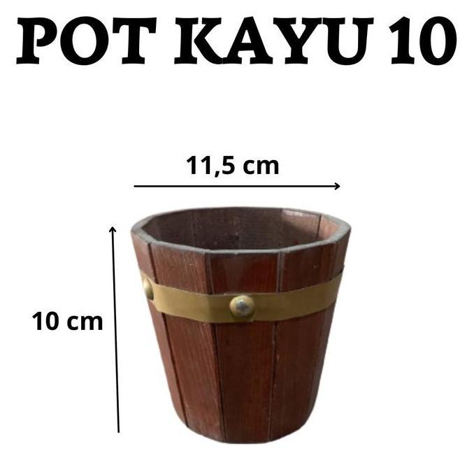Pot Kayu 10 Tanaman Dekorasi Indoor unik murah