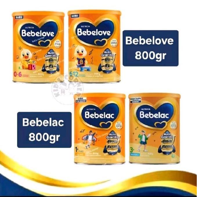 Akachan- Bebelove 0-6, 6-12, Bebelac 1+, 3+ Vanila, Madu Susu Bubuk 800 Gr Nutrisi Tepat Fos:Gos 1:9