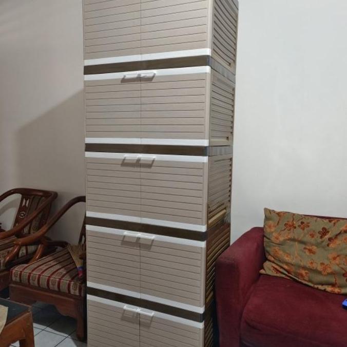 Lemari Plastik Club Susun 5 Jumbo/Lemari Plastik Besar susun 5 Club