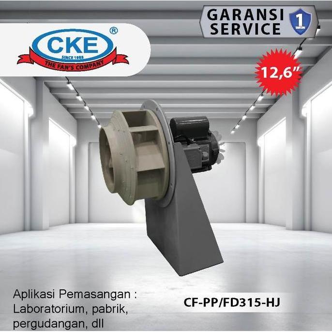 Centrifugal Fan PP Plastik 12.6" Blower Keong Blower Lemari Asam