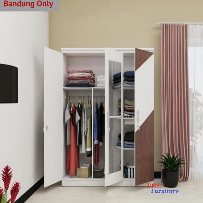 Lemari 3 Pintu Putih Minimalis Olympic Ultron Lemari Baju Pakaian