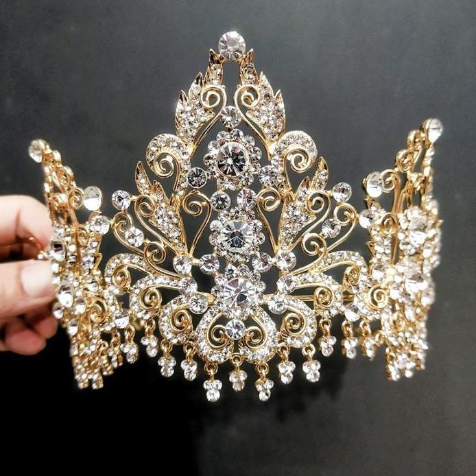 [MK89] Mahkota Adat Pengantin Siger Sunda Jawa Impor Elegan Gold