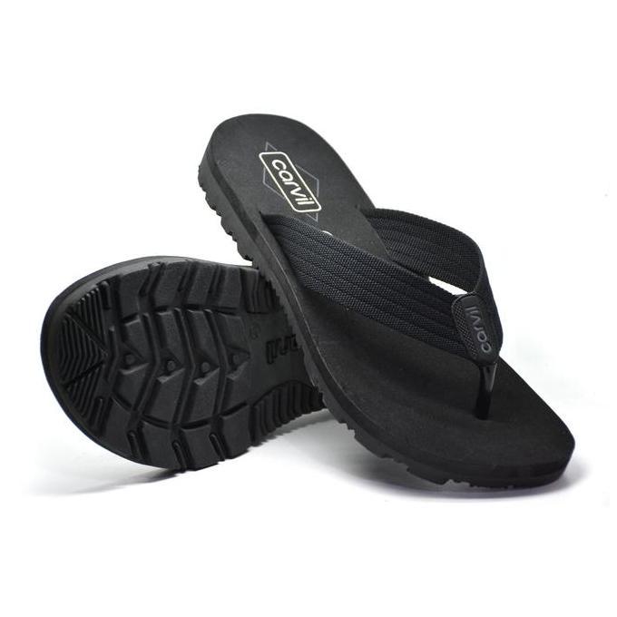 Carvil Sandal Jepit Pria LUMOS-M Flat Black