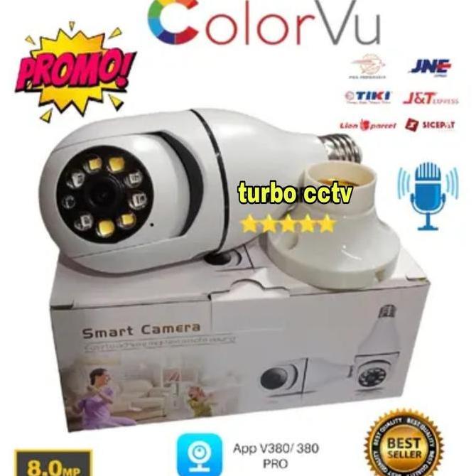 CCTV Lampu V380 Pro 8MP Kamera CCTV Wifi Lampu CCTV 360 PTZ