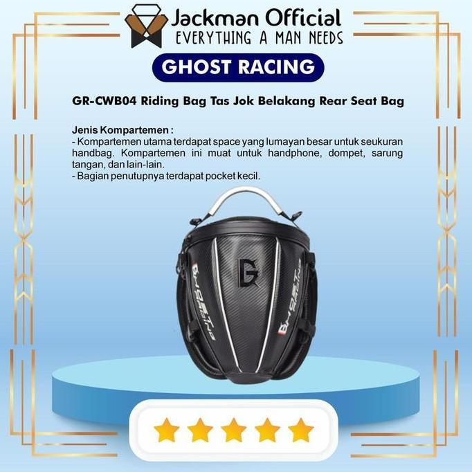 GHOST RACING GR-CWB04 - Riding Bag Tas Jok Belakang Rear Seat Bag