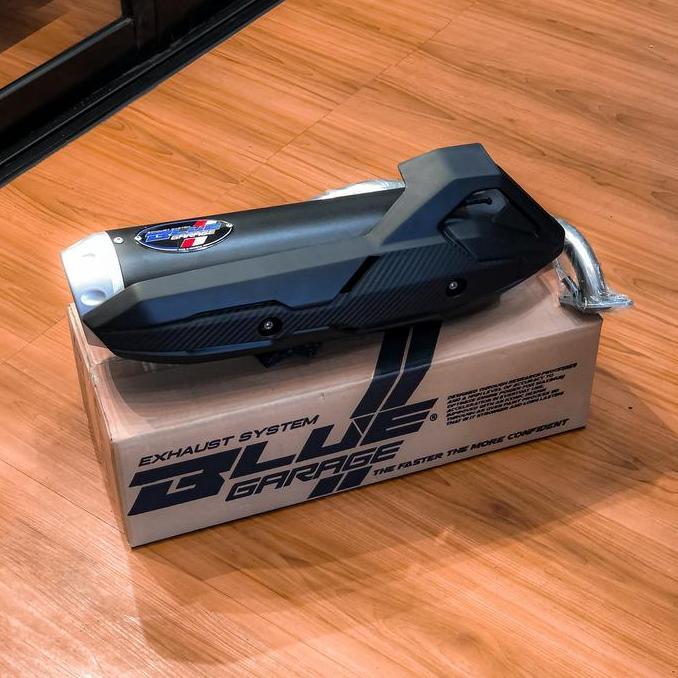 Knalpot Blue Garage Full System Leher Kadut Vario 125 150 160 LED New OLD PCX160 Beat Scoopy NMAX OL