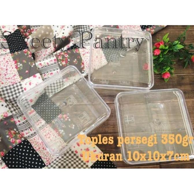 Toples kue kering hardtop 112 persegi ukuran 10x10x7cm