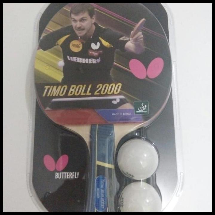 Bet Tenis Meja/Pingpong Butterfly Ori Timo Ball 2000 + 2 Ball 100% Original