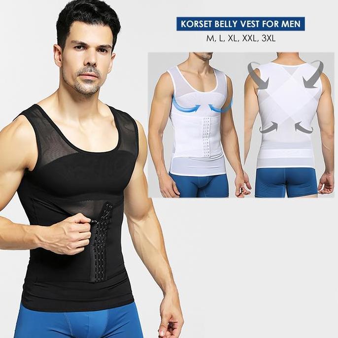 korset pria dewasa, belly vest pria, manset perut pria, korset pembentuk tubuh pria, korset pelangsi