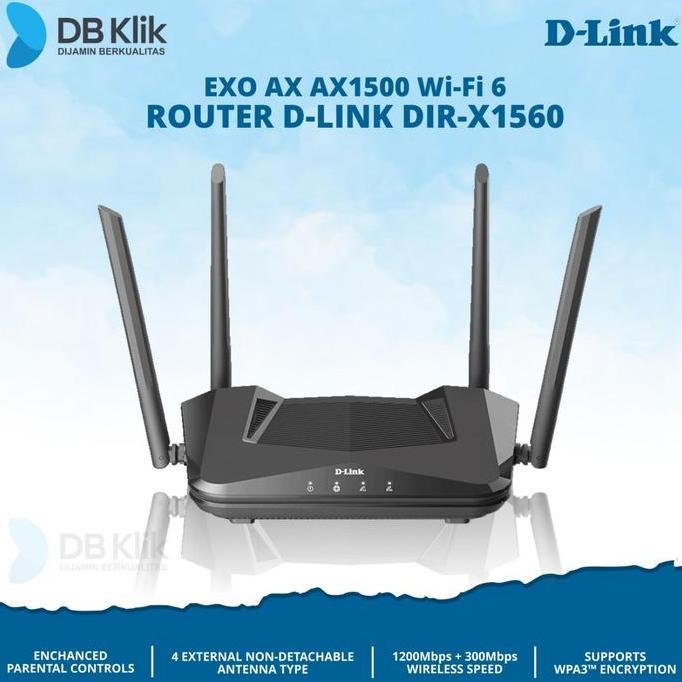Router D-Link DIR-X1560 EXO AX AX1500 DLink DIR X1560 Mesh Wi-Fi 6