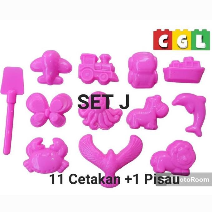 Mainan Cetakan Pasir Ajaib Cetakan Playdoh Hewan Kartun Set Lucu Murah
