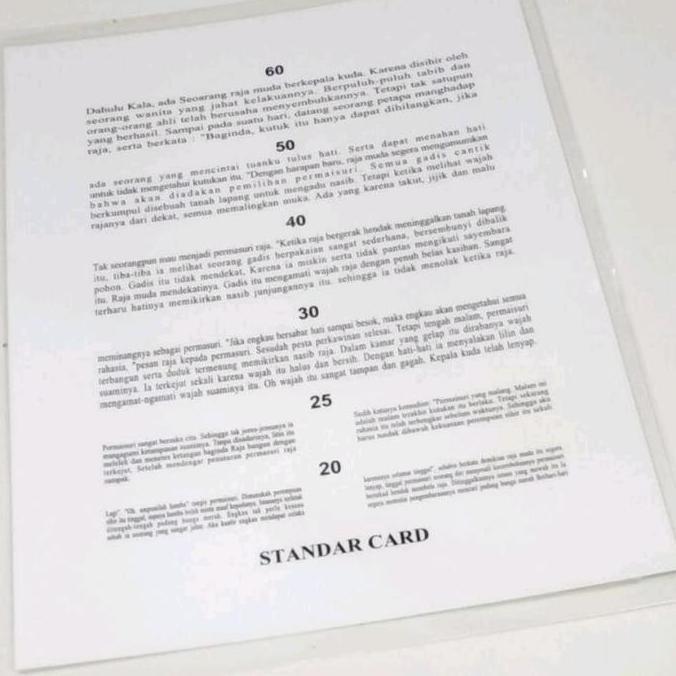 Kartu Jaeger/Reading Card