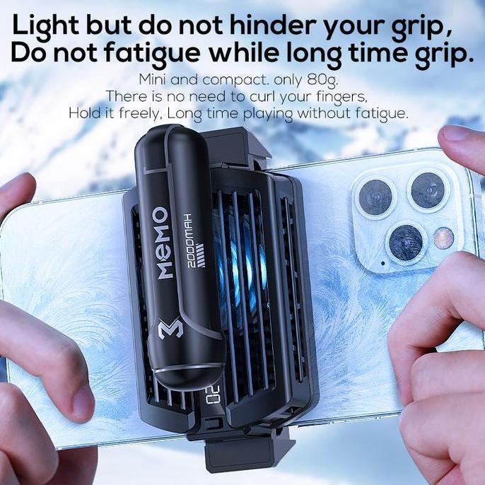 MEMO DL10 RGB Phone Fun Cooler Phone Mobile Cooler with Battery 2k mAH