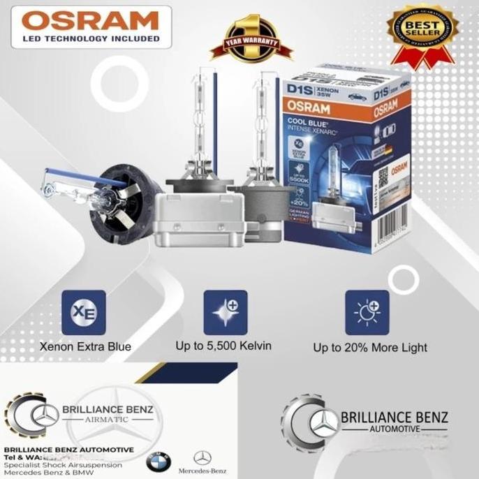 BERKUALITAS - BOHLAMP LAMPU OSRAM COOLBLUE D1S D2S D2R D3S D4S D4R LAMPU UTAMA OSRAM
