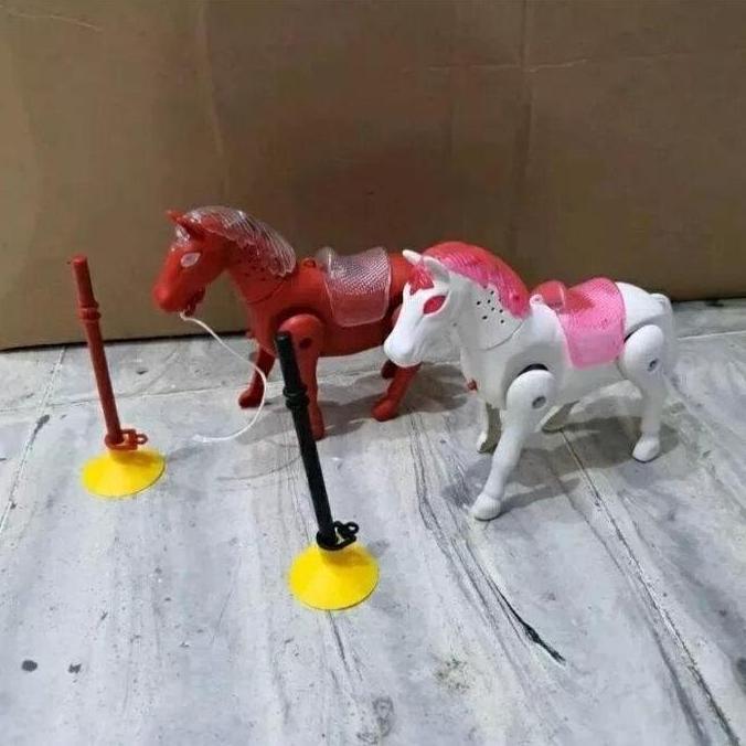 ( BISA COD ) PROMO Mainan Kuda Jalan Musik Lampu Baterai / Mainan Anak Kuda Jalan / Mainan Edukasi A