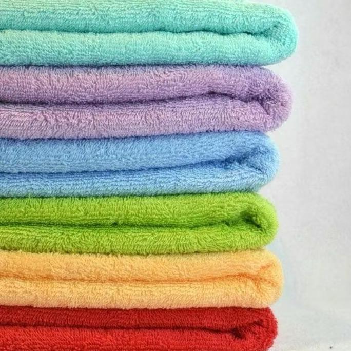 TERLARIS - GROSIR (ISI 12 PCS) Handuk Merah Putih Uk 50 x 100 Polos