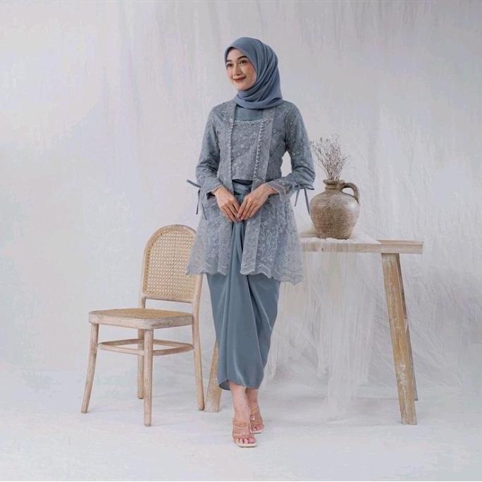 Sale Terlaris Debatik || Hera Set Kutubaru Brukat Rok Lilit Polos Setelan Kebaya Outfit Kondangan Ba