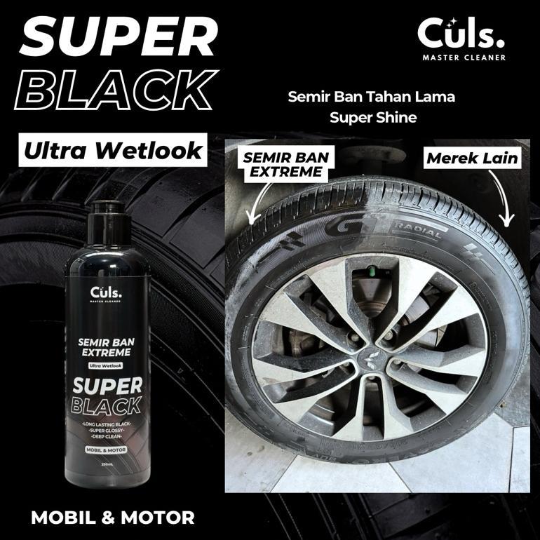 Termurah  Culs Semir Ban Extreme Super Black Ultra Wetlook Untuk Mobil Dan Motor