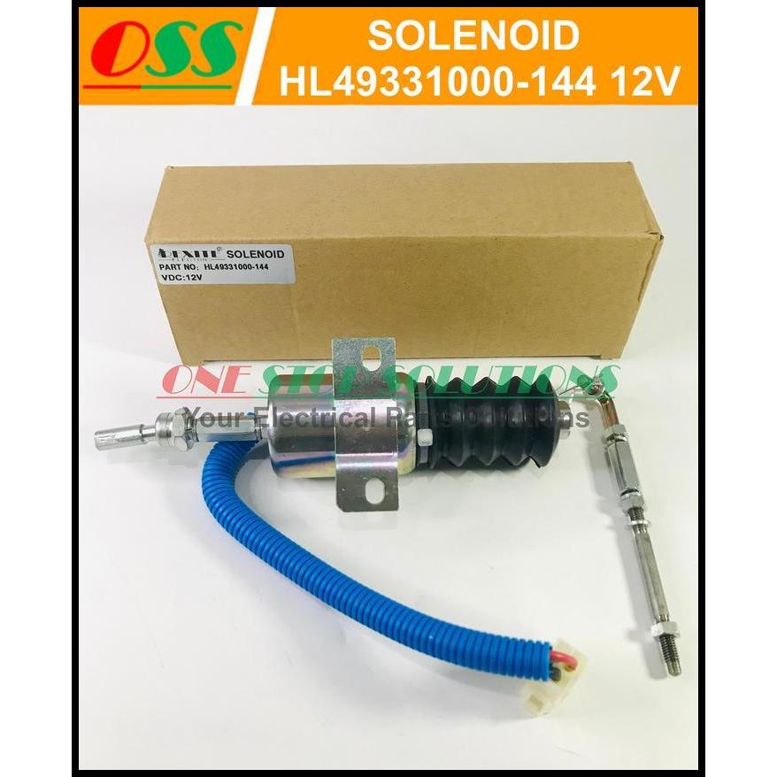 TERLARIS SELENOID SOLENOID HL49331000-144 12V UNIV UNTUK GENSET ALAT BERAT 