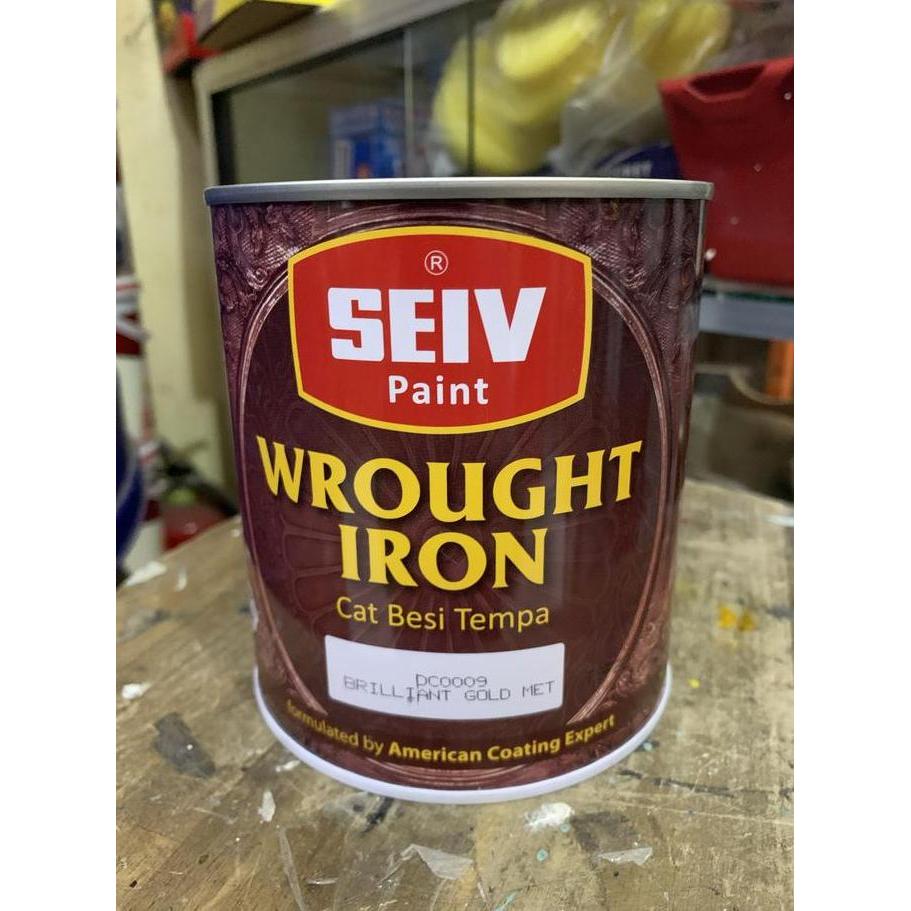 Seiv wrought iron briliant gold metalic cat besi tempa 1 kg