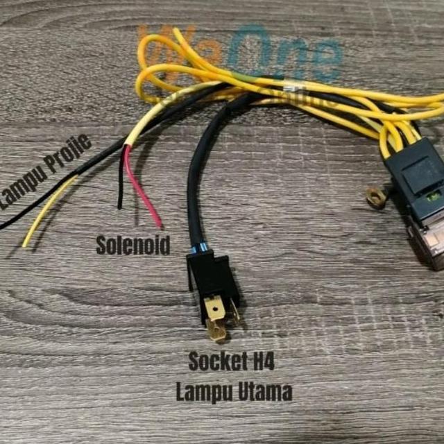 Kabel Set Relay Projie Biled / HID Projector Solenoid