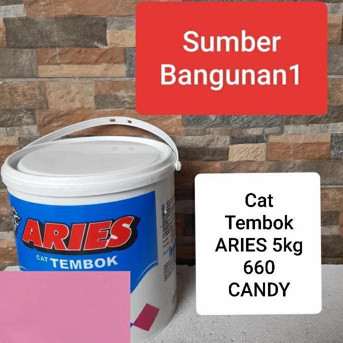 Cat tembok ARIES by AVIAN 5 kg 660 CANDY cat dinding triplek pink 5kg