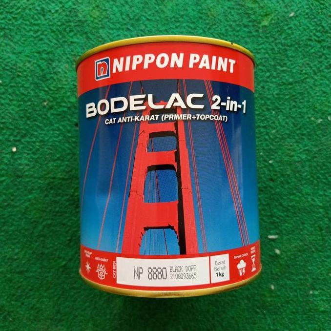Cat Besi Bodelac warna 8880 Black Doff (Hitam Doff) Anti Karat 2-in-1