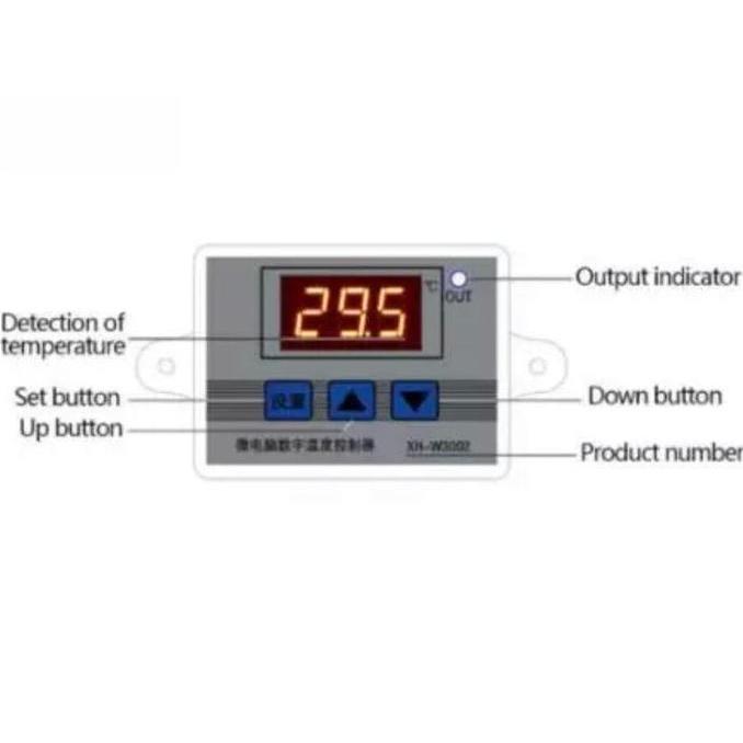 Grosir Xh-W3002 Xh-3002 Ac 110-220V 1500W Digital Temperature Controller Thermostat Pengatur Suhu Hi