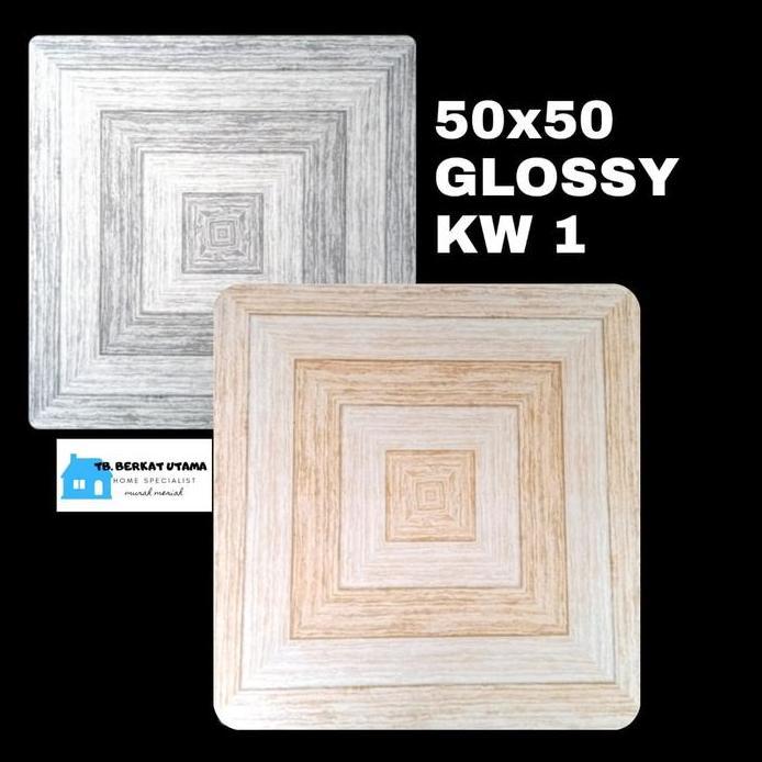 KERAMIK LANTAI 50X50 ABU GLOSSY / GREY / KERAMIK DINDING KAMAR MANDI