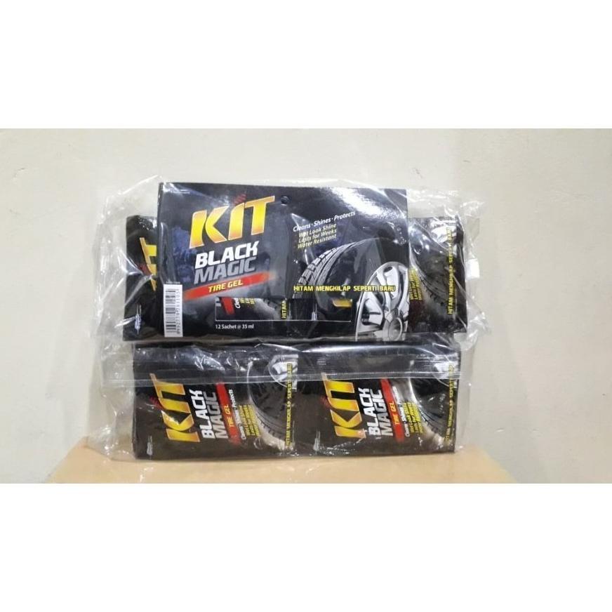 Cuci Gudang  Kit Black Magic Sachet 32 Ml Kit Ban Semir Ban Sachet Pengkilap Ban 1 Pack Isi 12 Sache