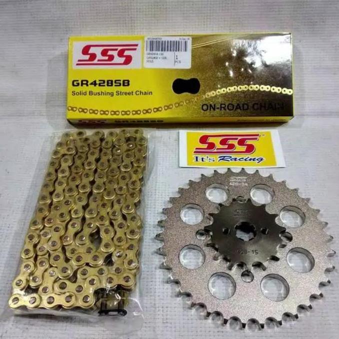 Gear set SSS Smash - Shogun 125 - Shogun 125 SP rantai Gold