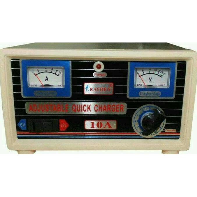 charger aki mobil, cas aki otomatis 6-12v/ 10A RAYDEN