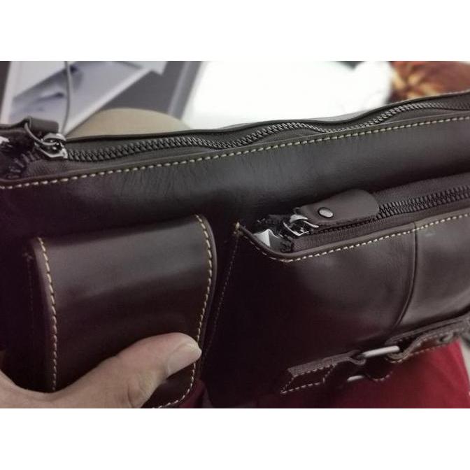 PROMO Tas waistbag kulit asli pria Garut PROMO