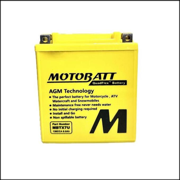 Aki Motor Yamaha R25 Motobatt Mbtx7U Aki Kering / Aki Gel