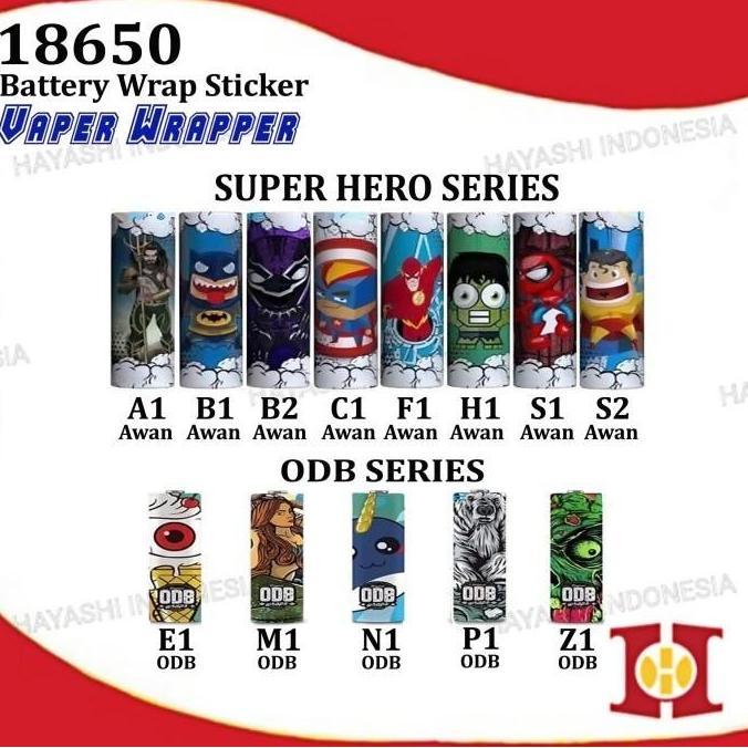 18650 Battery Wrap Sleeve PVC Plastik Cover Baterai Batere Batre ODB