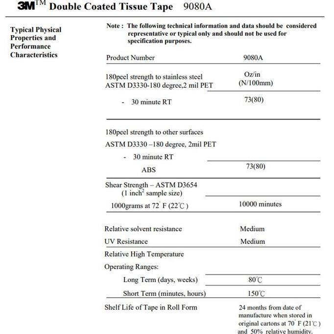 3M Double Tape 25mm 50mm x 50 M, 9080a Tisu Tissue Tissu KS