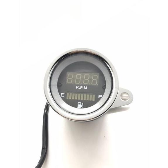 Speedometer Fuel Meter 2in1 Digital Rpm Plus Amper Bensin Digital LED Universal motor/mobil dill