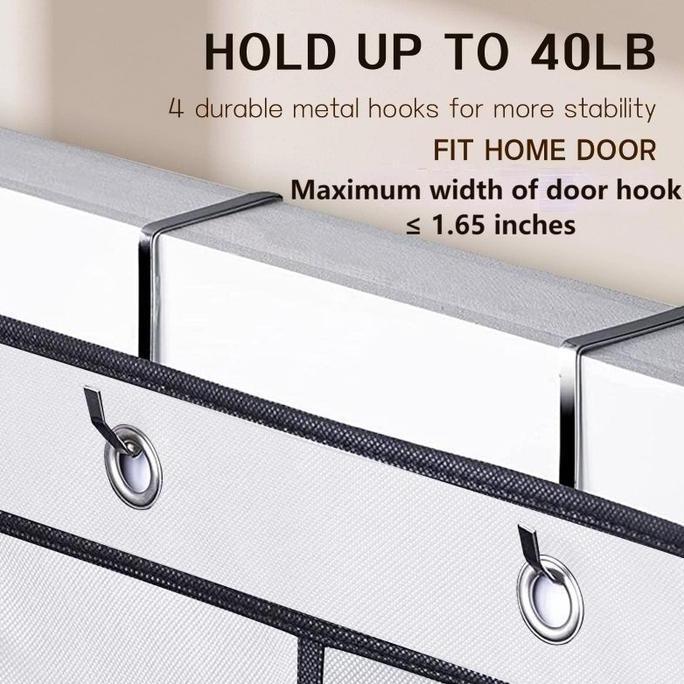 Rak Sepatu Premium 24 Kantong Rak Sepatu Gatungan Pintu Shoes Rack Storage Organizer HC